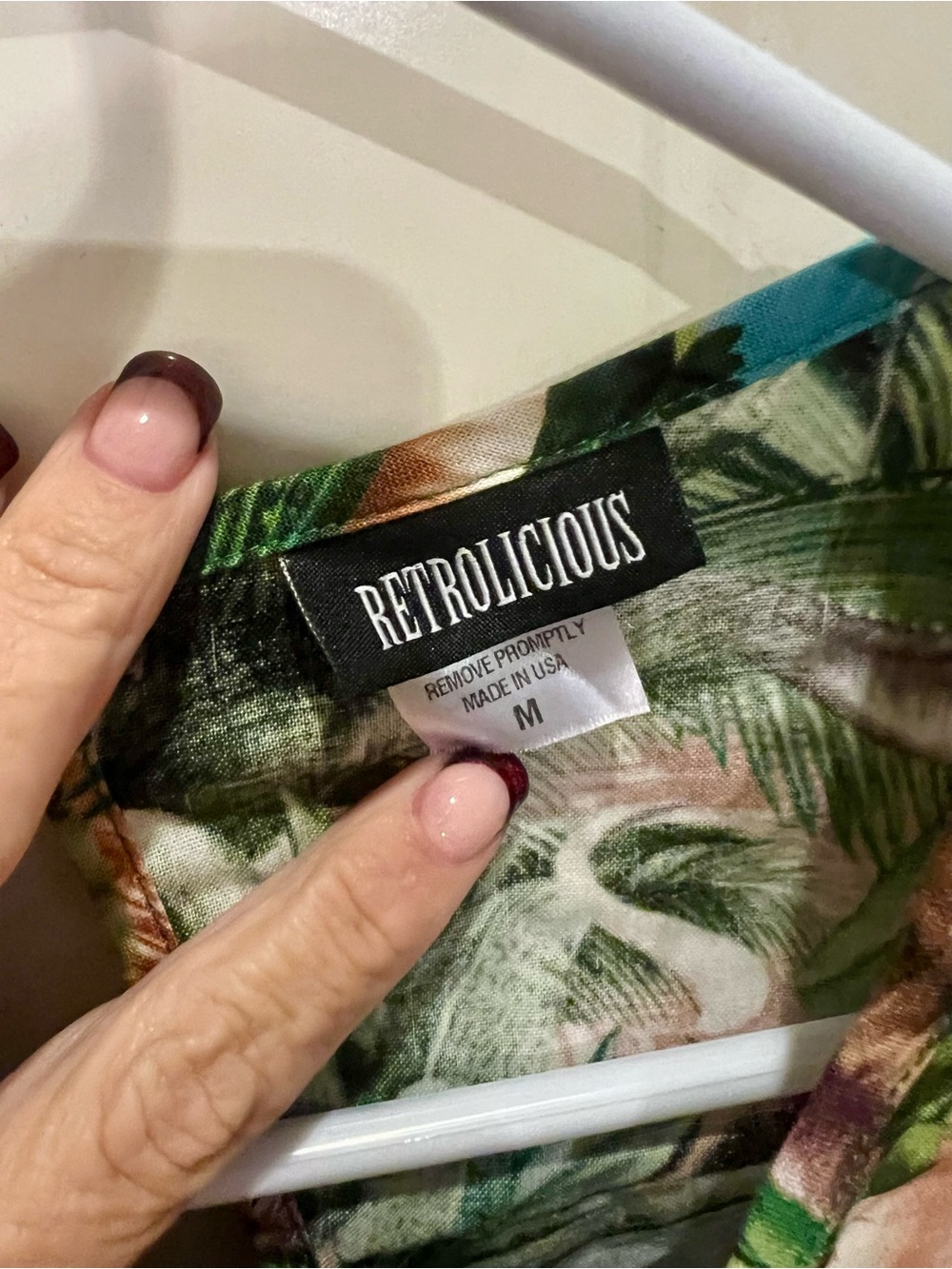 Retrolicious Green Dino Tropical Print Dress